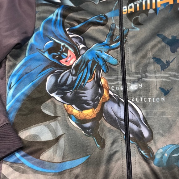 Batman Gray Lightweight Jacket size 7 - Picture 6 of 9